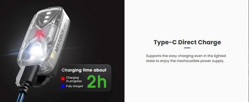 Lampe Multi-signal Nextorch UT41 - 5 couleurs + IR - lumière de secours de sécurité et d'avertissement - Rechargeable USB-C  NYCTALOPE  