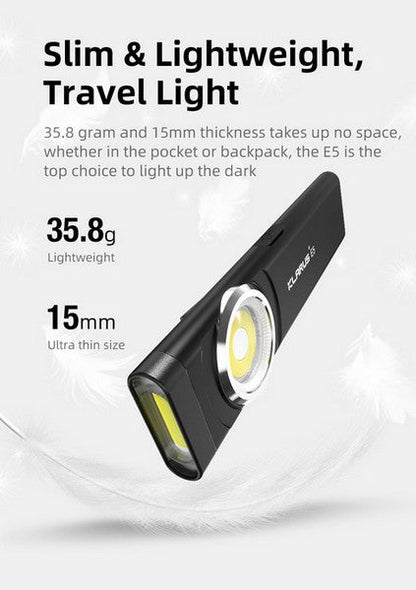 Lampe de poche de travail Klarus E5 - 470 Lumens  NYCTALOPE  