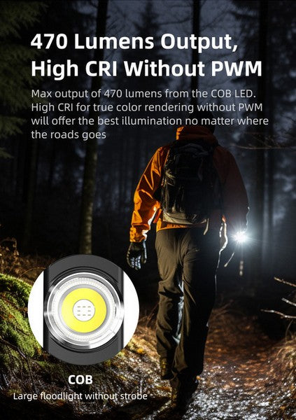 Lampe de poche de travail Klarus E5 - 470 Lumens  NYCTALOPE  