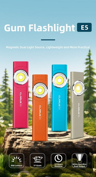 Lampe de poche de travail Klarus E5 - 470 Lumens  NYCTALOPE  