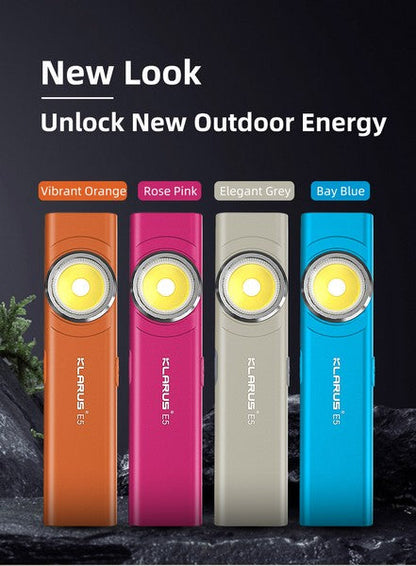 Lampe de poche de travail Klarus E5 - 470 Lumens  NYCTALOPE  