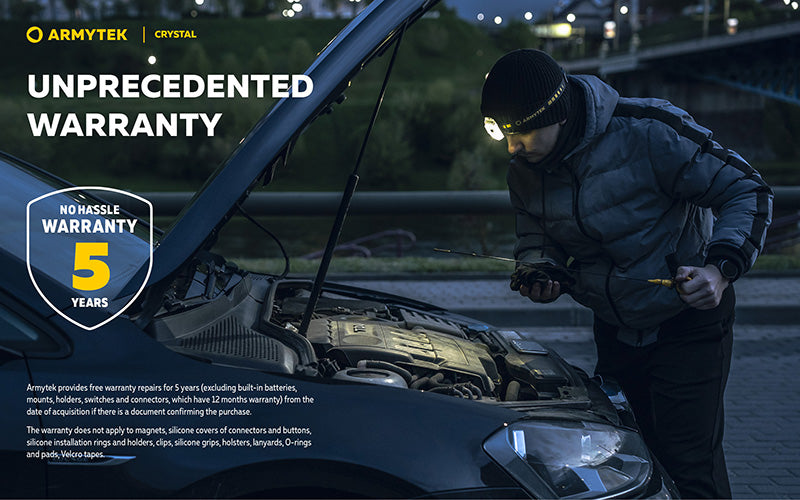 Lampe Armytek Crystal RGB – 200 Lumens Blanc + Rouge/Bleu/Vert Armytek