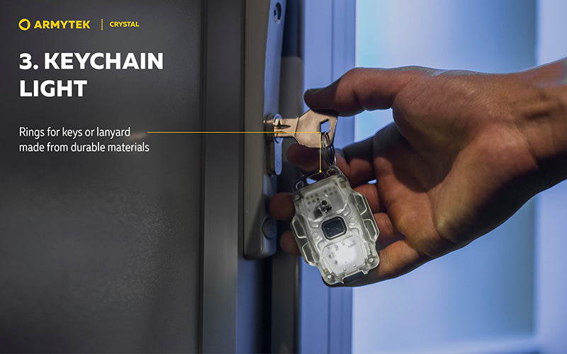 Lampe Armytek Crystal RGB – 200 Lumens Blanc + Rouge/Bleu/Vert Armytek