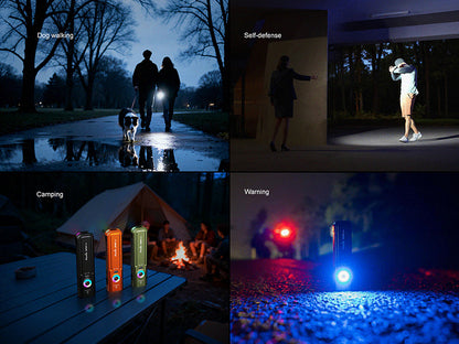 Lampe Fenix E06R Pro 1600 Lumens - Triple Source Lumineuse - UV + Laser Rouge - Anneau 3D - Rechargeable USB-C