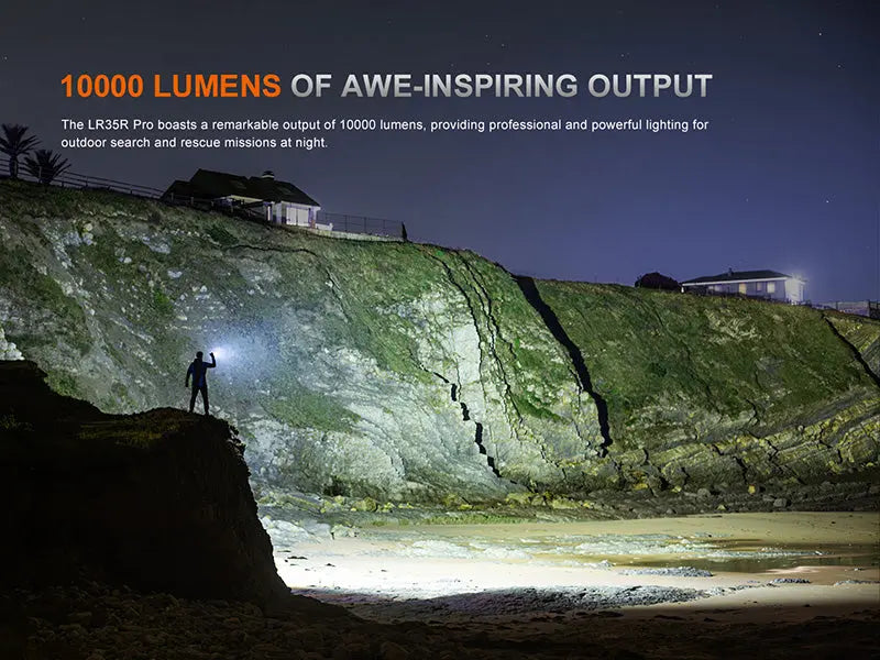 Lampe Fenix LR35R Pro 10 000Lumens - UV 365nm - Projecteur - Brise-vitre - Powerbank  NYCTALOPE  