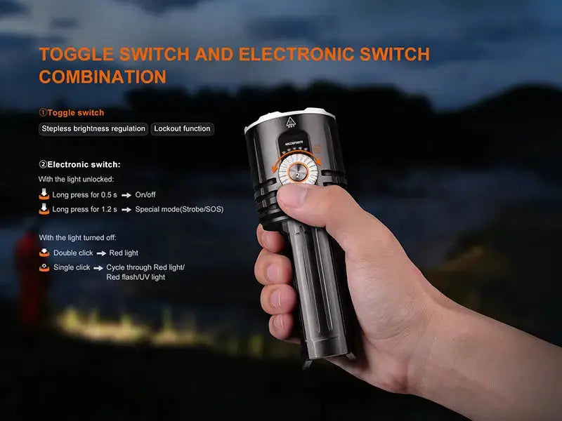 Lampe Fenix LR35R Pro 10 000Lumens - UV 365nm - Projecteur - Brise-vitre - Powerbank  NYCTALOPE  