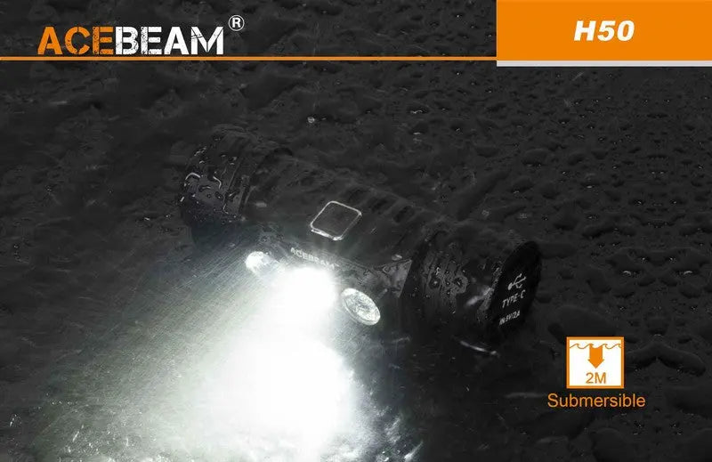 Lampe Frontale Acebeam H50 – 2000 Lumens  NYCTALOPE  