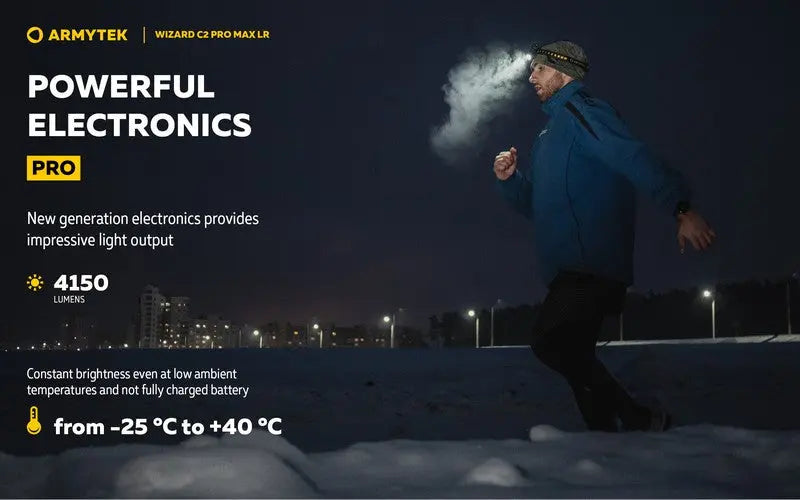 Lampe Frontale Armytek Wizard C2 PRO MAX LR Magnet USB 4150/3870 Lumens  NYCTALOPE  
