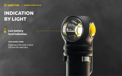 Lampe Frontale Armytek Wizard C2 PRO MAX LR Magnet USB 4150/3870 Lumens  NYCTALOPE  