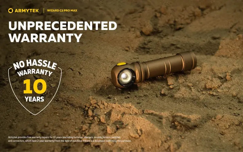 Lampe Frontale Armytek Wizard C2 PRO MAX SAND Magnet USB 4000 Lumens - rechargeable en USB  NYCTALOPE  