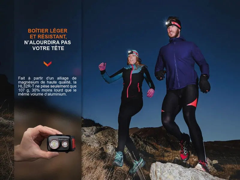 Lampe Frontale Fenix HL32R-T – 800 Lumens – Rechargeable  NYCTALOPE  