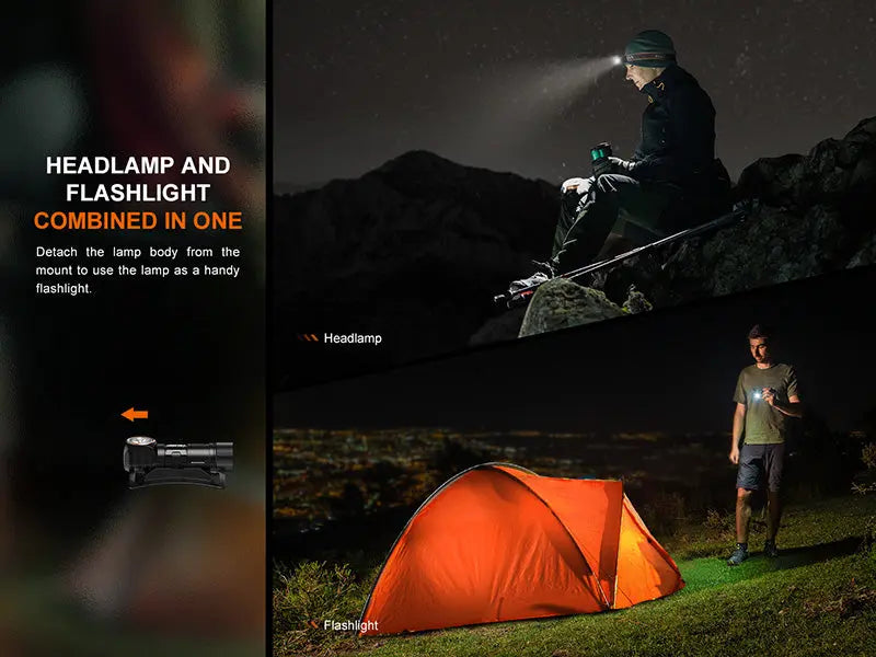 Lampe Frontale Fenix HM23 V2.0 300 Lumens - Polyvalente - Ultra légère - NYCTALOPE