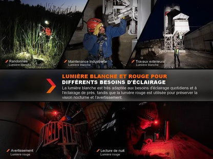 Lampe Frontale Fenix HM61R V2.0 – 1600 Lumens  NYCTALOPE  