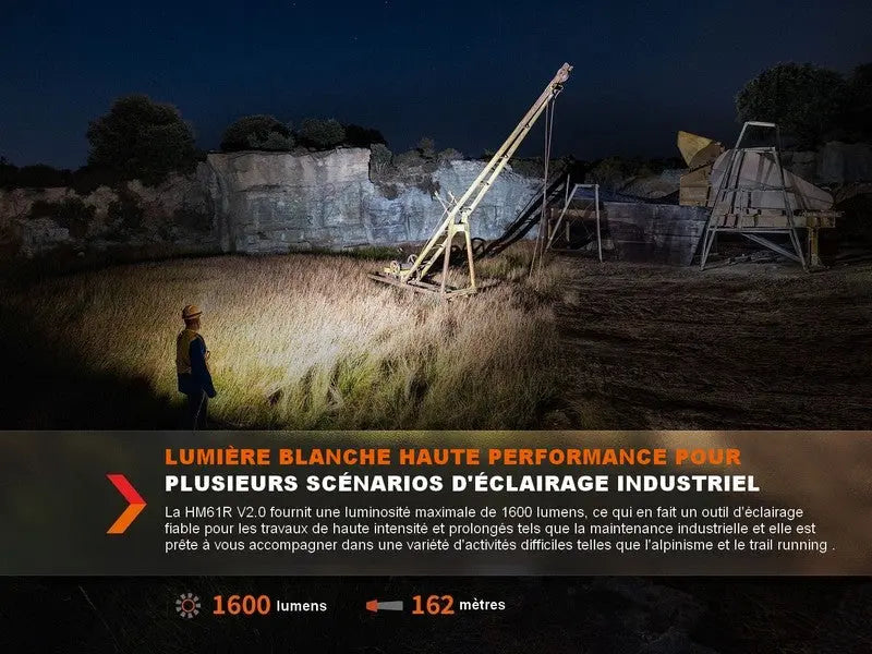 Lampe Frontale Fenix HM61R V2.0 – 1600 Lumens  NYCTALOPE  