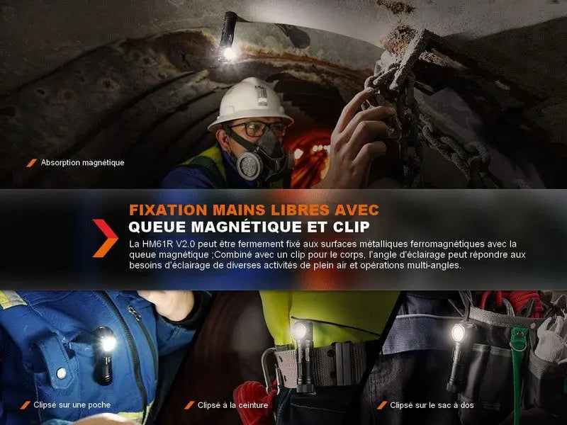 Lampe Frontale Fenix HM61R V2.0 – 1600 Lumens  NYCTALOPE  