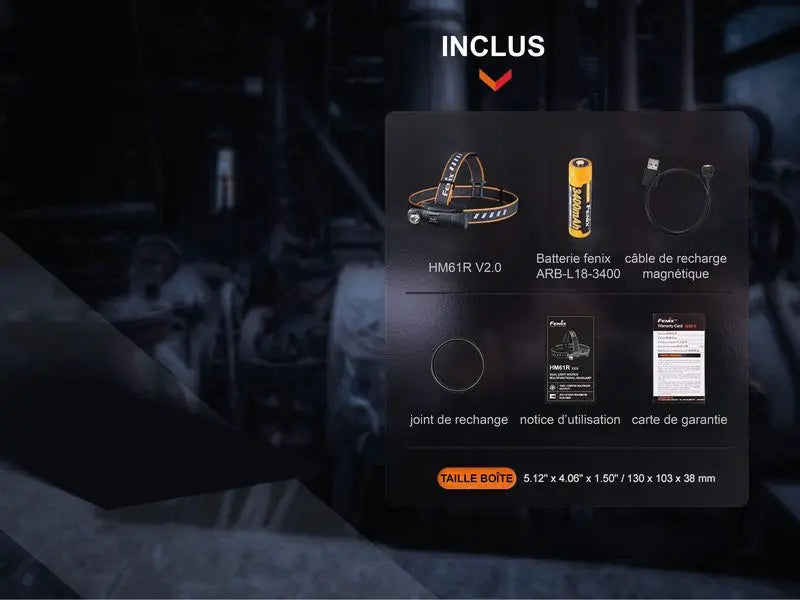 Lampe Frontale Fenix HM61R V2.0 – 1600 Lumens  NYCTALOPE  