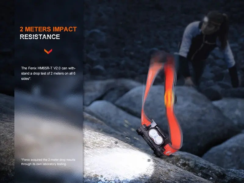 Lampe Frontale Fenix HM65R-T V2.0 - 1600 Lumens  NYCTALOPE  