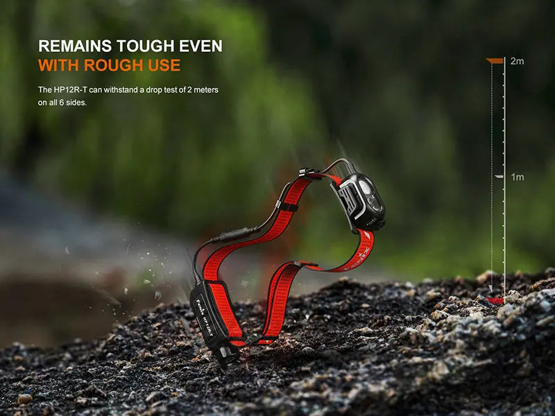 Lampe Frontale Fenix HP12R-T 1300 Lumens - Trail Running - Triple Sources Lumineuses - USB-C  NYCTALOPE  