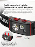 Lampe Frontale Klarus HM5 V2 - 800 Lumens - Lumière rouge - Ultra légère - NYCTALOPE