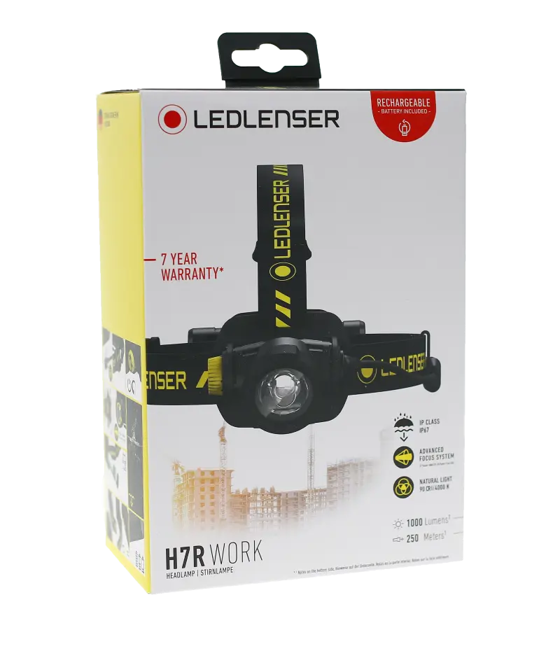 Lampe Frontale Ledlenser H7R Work – 1000 Lumens – Rechargeable  NYCTALOPE  