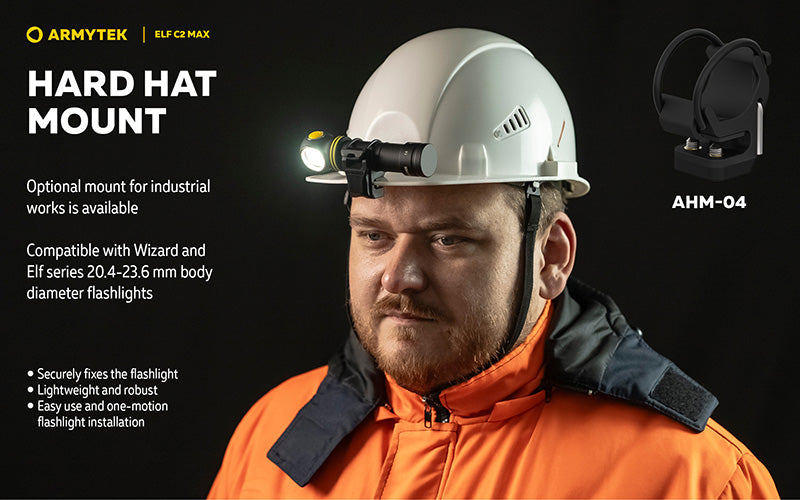Lampe Frontale Armytek Elf C2 Max 4500 Lumens - Faisceau Large 150° - 4 en 1 - Rechargeable USB-C
