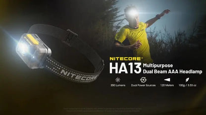 Lampe Frontale Nitecore HA13 – 350 Lumens – Lumière rouge  NYCTALOPE  