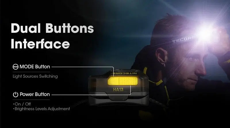 Lampe Frontale Nitecore HA13 – 350 Lumens – Lumière rouge  NYCTALOPE  