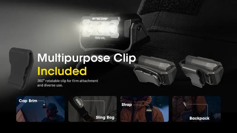 Lampe Frontale Nitecore HA15 UHE – 400 Lumens – Lumière rouge - NYCTALOPE