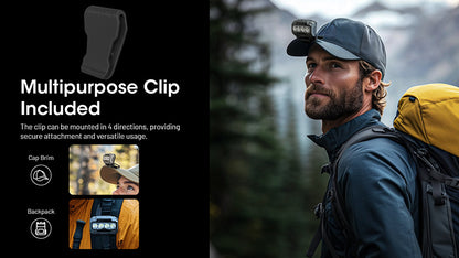 Lampe Frontale Nitecore HA23 UHE 600 Lumens - 3 températures de couleur - Double alimentation - IP68 - NYCTALOPE