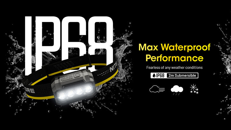 Lampe Frontale Nitecore HA23 UHE 600 Lumens - 3 températures de couleur - Double alimentation - IP68 - NYCTALOPE