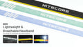 Lampe Frontale Nitecore HA23 UHE 600 Lumens - 3 températures de couleur - Double alimentation - IP68 - NYCTALOPE