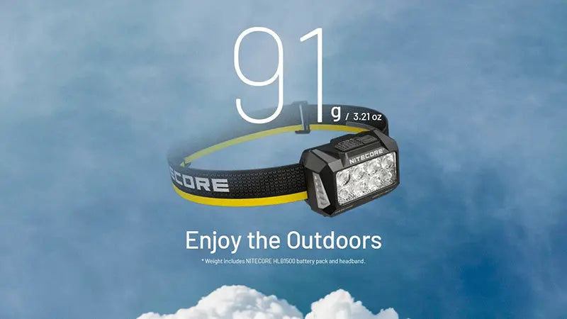 Lampe Frontale Nitecore HA25 UHE 800 Lumens - 3 températures de couleur - Double alimentation  NYCTALOPE  