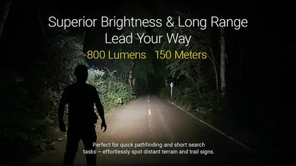 Lampe Frontale Nitecore HA27 UHE 800 Lumens - 3 températures de couleur - Triple alimentation  NYCTALOPE  