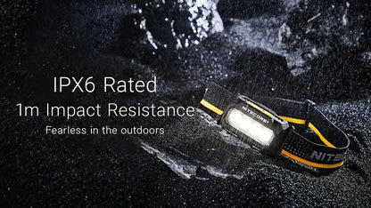 Lampe Frontale Nitecore HA27 UHE 800 Lumens - 3 températures de couleur - Triple alimentation  NYCTALOPE  