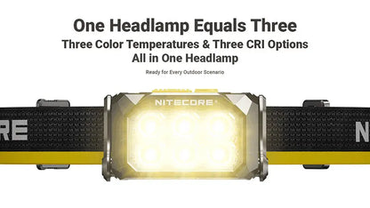 Lampe Frontale Nitecore HA29 UHE 1200 Lumens - Triple Température de Couleur - Basses Températures -40°C - Batterie HLB2500