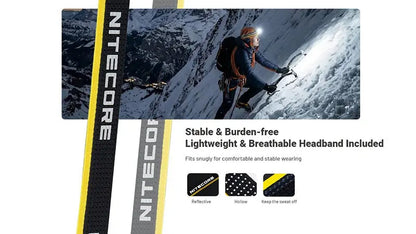 Lampe Frontale Nitecore HA29 UHE 1200 Lumens - Triple Température de Couleur - Basses Températures -40°C - Batterie HLB2500