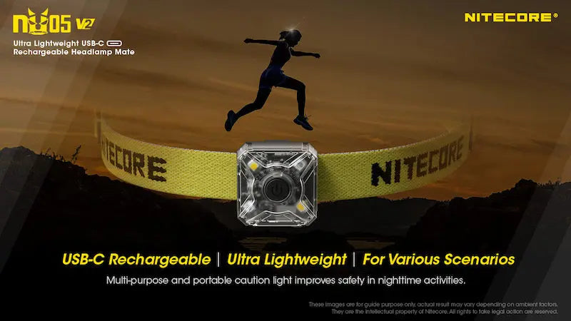 Lampe Frontale Nitecore NU05V2 KIT – 40 Lumens  NYCTALOPE  