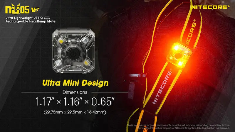 Lampe Frontale Nitecore NU05V2 KIT – 40 Lumens  NYCTALOPE  