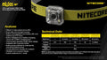 Lampe Frontale Nitecore NU05V2 KIT – 40 Lumens  NYCTALOPE  