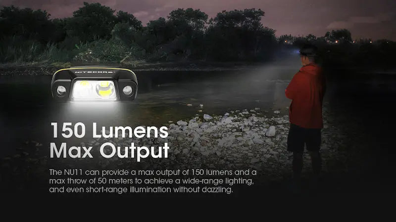 Lampe Frontale Nitecore NU11 – 150 Lumens  NYCTALOPE  
