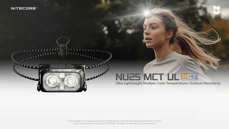Lampe Frontale Nitecore NU25 MCT UL – 400 Lumens - NYCTALOPE