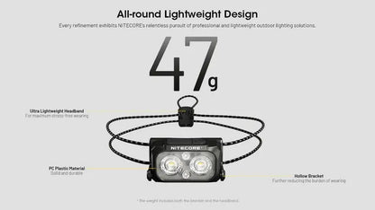 Lampe Frontale Nitecore NU25 MCT UL – 400 Lumens - NYCTALOPE
