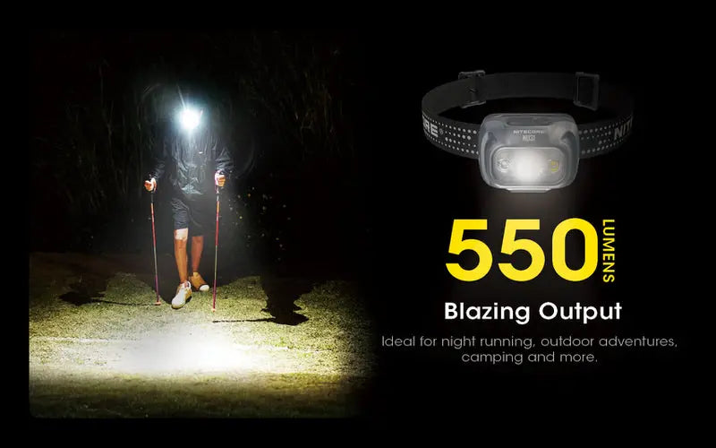Lampe Frontale Nitecore NU31 – 550 Lumens  NYCTALOPE  