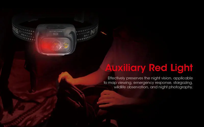 Lampe Frontale Nitecore NU31 – 550 Lumens  NYCTALOPE  