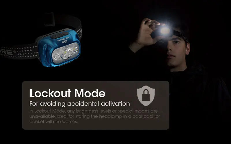 Lampe Frontale Nitecore NU31 – 550 Lumens  NYCTALOPE  