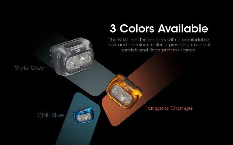 Lampe Frontale Nitecore NU31 – 550 Lumens  NYCTALOPE  