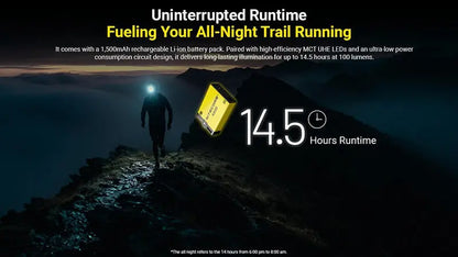 Lampe Frontale Nitecore UT27 - 800 Lumens livrée avec une batterie HLB1500 - version 2025  NYCTALOPE  