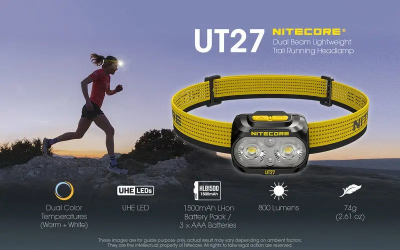 Lampe Frontale Nitecore UT27 NEW PRO – 800 Lumens  NYCTALOPE  