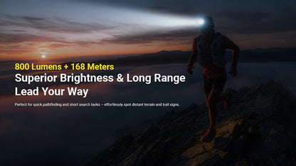 Lampe Frontale Nitecore UT27 PRO - 800 Lumens livrée avec 2 batteries HLB1500 - version 2025  NYCTALOPE  