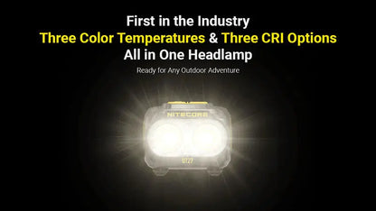 Lampe Frontale Nitecore UT27 PRO - 800 Lumens livrée avec 2 batteries HLB1500 - version 2025  NYCTALOPE  